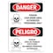Signmission Safety Sign, OSHA Danger, 10" Height, Rigid Plastic, Poison Lead Work Area Authorized Only, Spanish OS-DS-P-710-VS-1533 - alternate 1